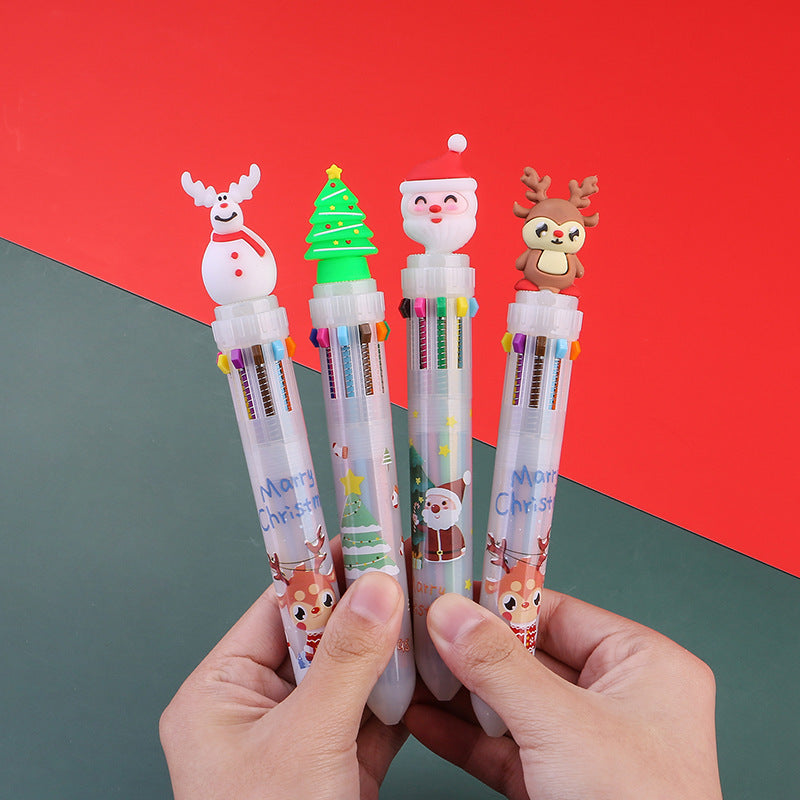 Wholesale Plastic Christmas Color Pen Ballpoint Pen